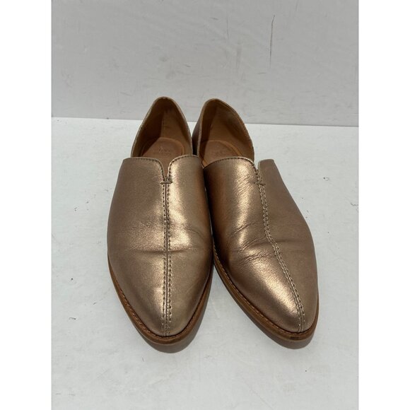 Frye and Co. Flats Women's Fenn D'Orsay pointy Flat Size 9m Metallic Rose Gold - Picture 2 of 6